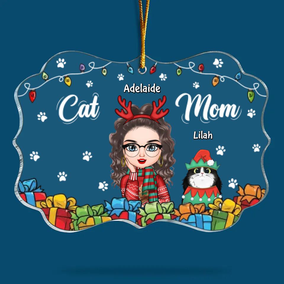Personalized Mica Ornament - Gift For Cat Lovers - Cat Mom ARND005