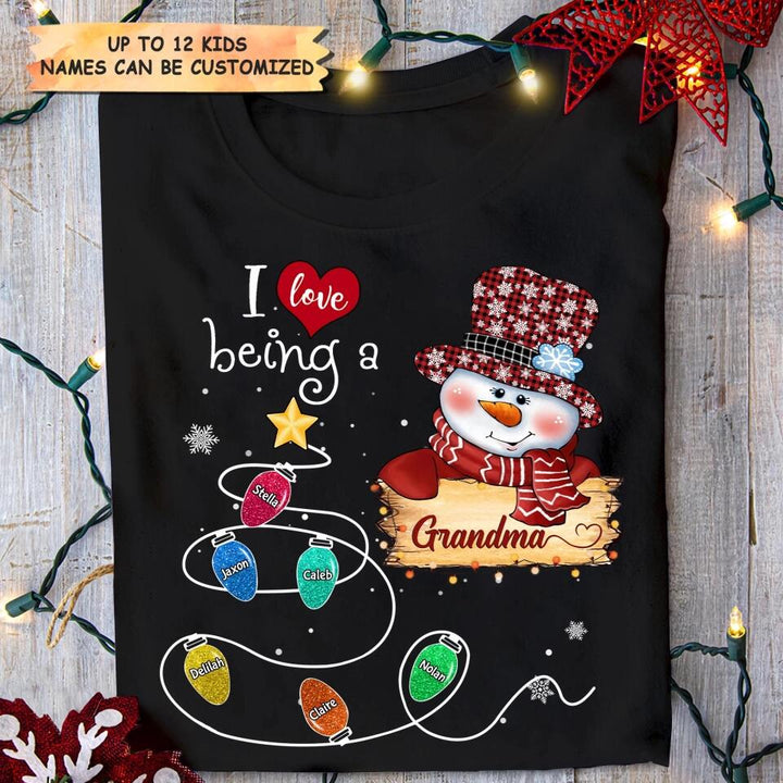 Personalized T-shirt - Gift For Grandma - I Love Being A Grandma ARND037