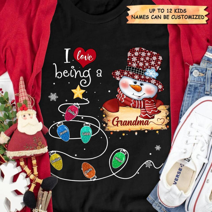 Personalized T-shirt - Gift For Grandma - I Love Being A Grandma ARND037