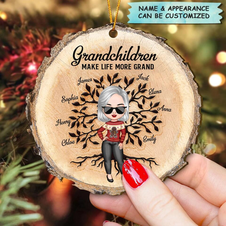 Personalized Wood Ornament - Gift For Grandma - Fill A Space In Your Heart ARND0014