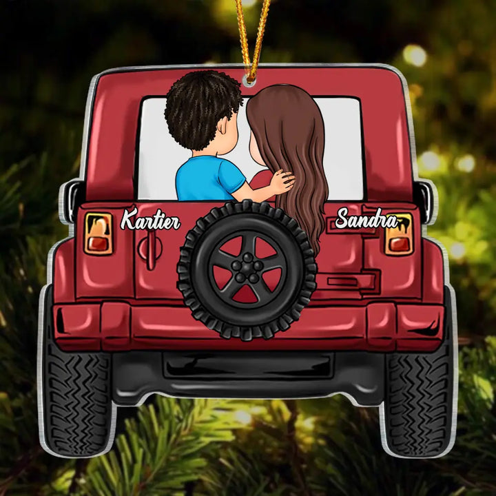 Personalized Mica Ornament - Gift For Couple - Couple Jeep ARND0014