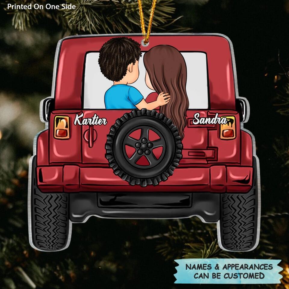 Personalized Mica Ornament - Gift For Couple - Couple Jeep ARND0014