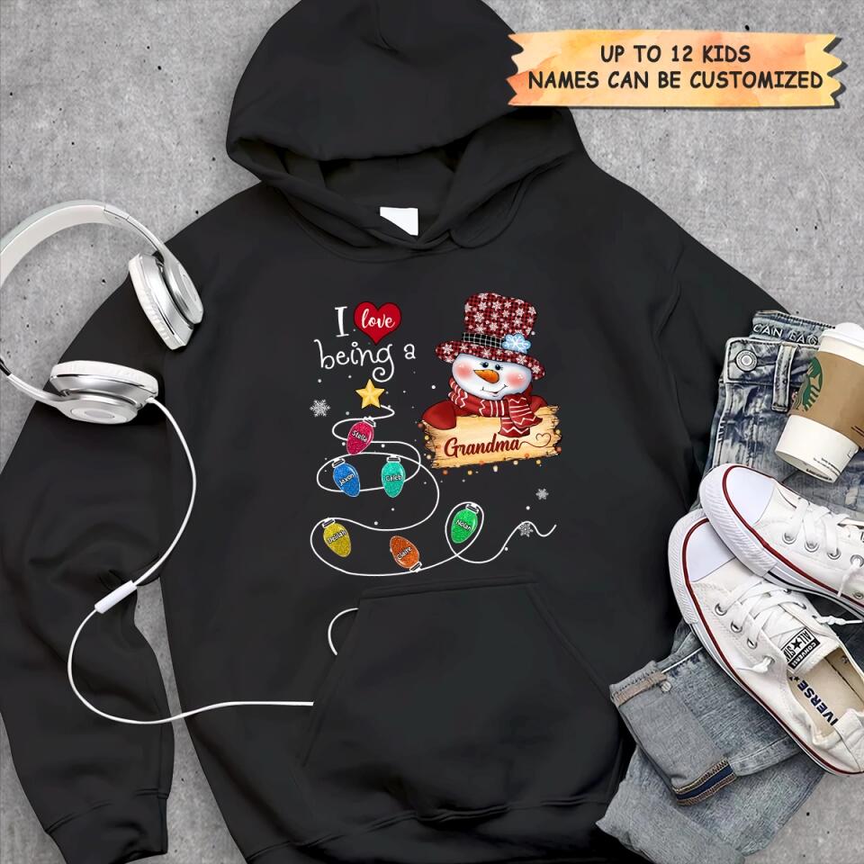 Personalized T-shirt - Gift For Grandma - I Love Being A Grandma ARND037