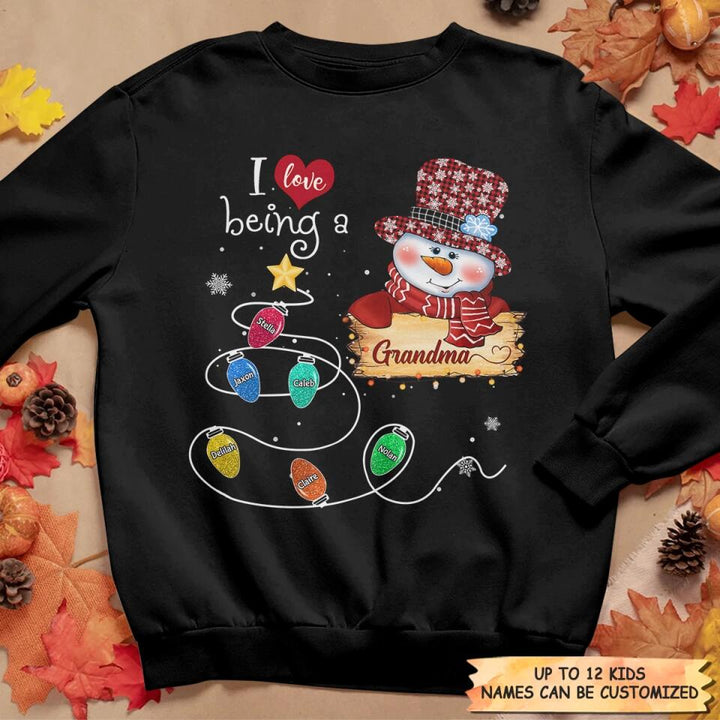 Personalized T-shirt - Gift For Grandma - I Love Being A Grandma ARND037