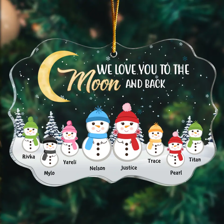 Personalized Mica Ornament - Gift For Grandparents - We Love You To The Moon And Back ARND036