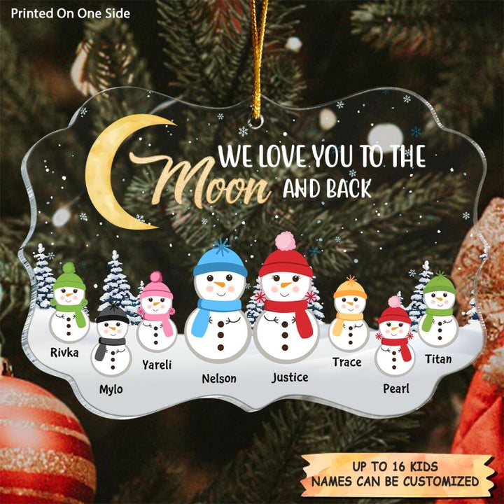 Personalized Mica Ornament - Gift For Grandparents - We Love You To The Moon And Back ARND036