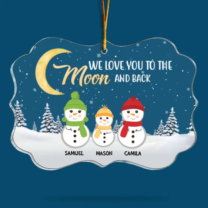 Personalized Mica Ornament - Gift For Grandparents - We Love You To The Moon And Back ARND036