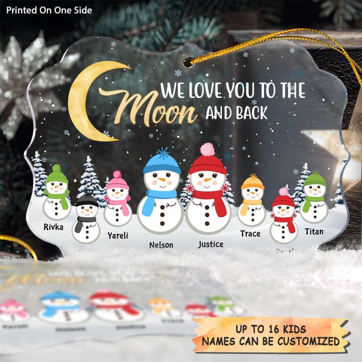 Personalized Mica Ornament - Gift For Grandparents - We Love You To The Moon And Back ARND036