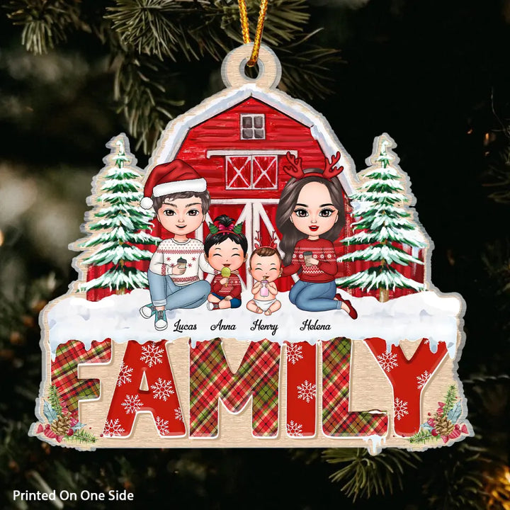 Personalized Mica Ornament - Gift For Family - Family Forever ARND037