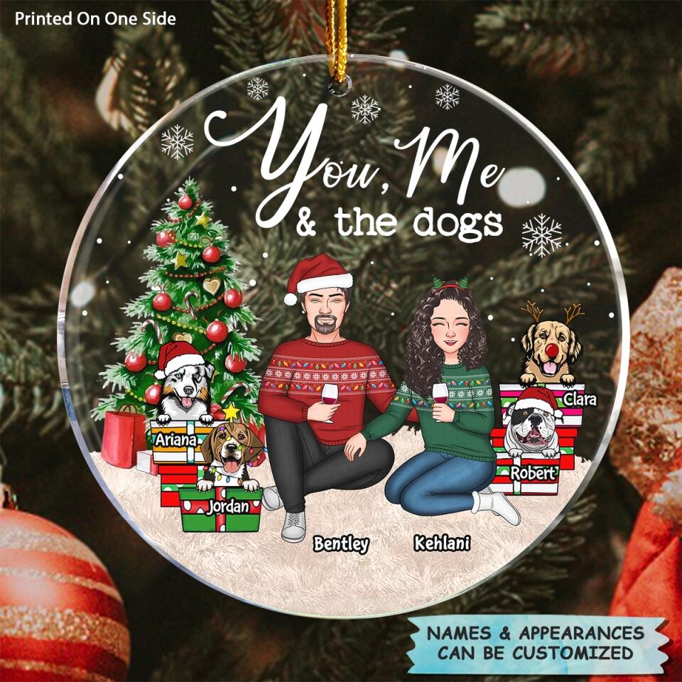 Personalized Mica Ornament - Gift For Dog Lover - You, Me & The Dog ARND005