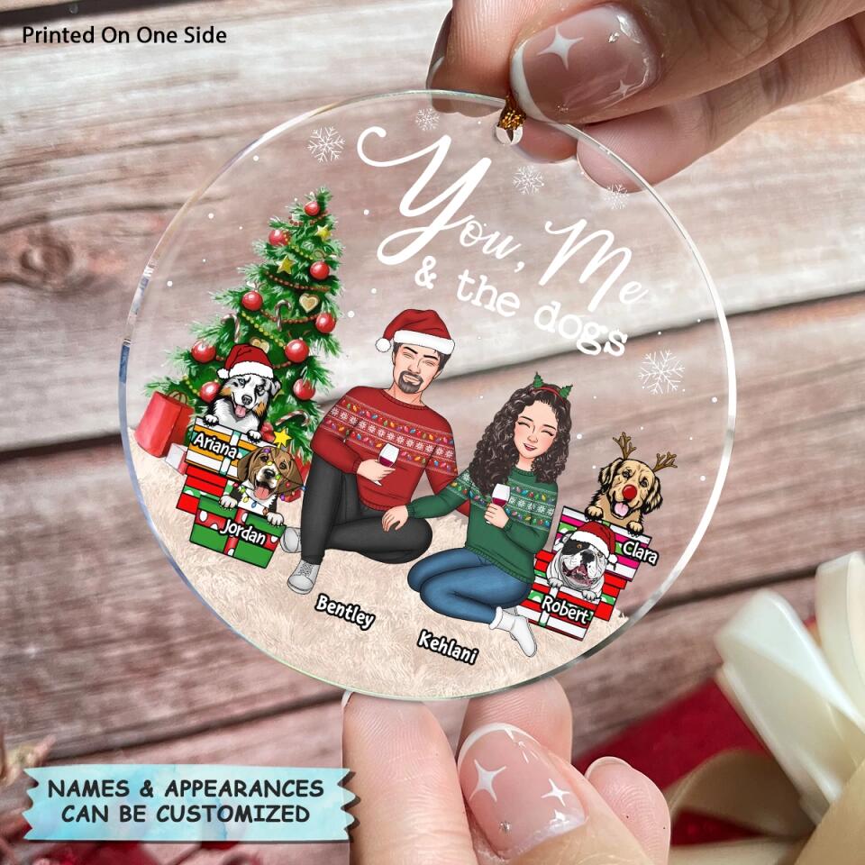 Personalized Mica Ornament - Gift For Dog Lover - You, Me & The Dog ARND005