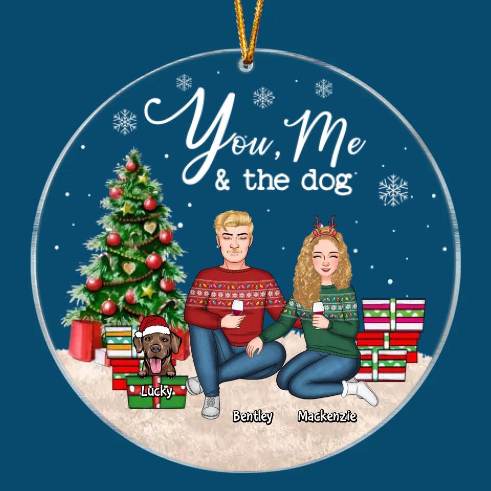 Personalized Mica Ornament - Gift For Dog Lover - You, Me & The Dog ARND005