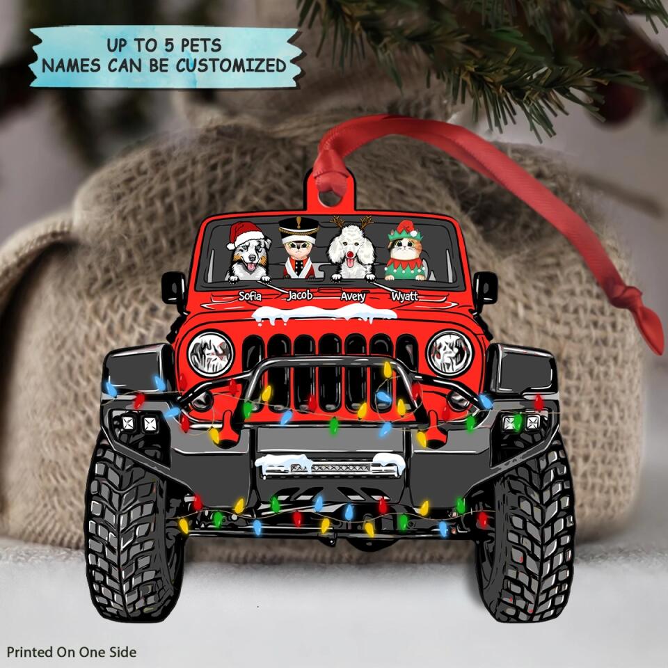 Personalized Aluminium Ornament - Gift For Pet Lover - Dog Cat Car ARND0014