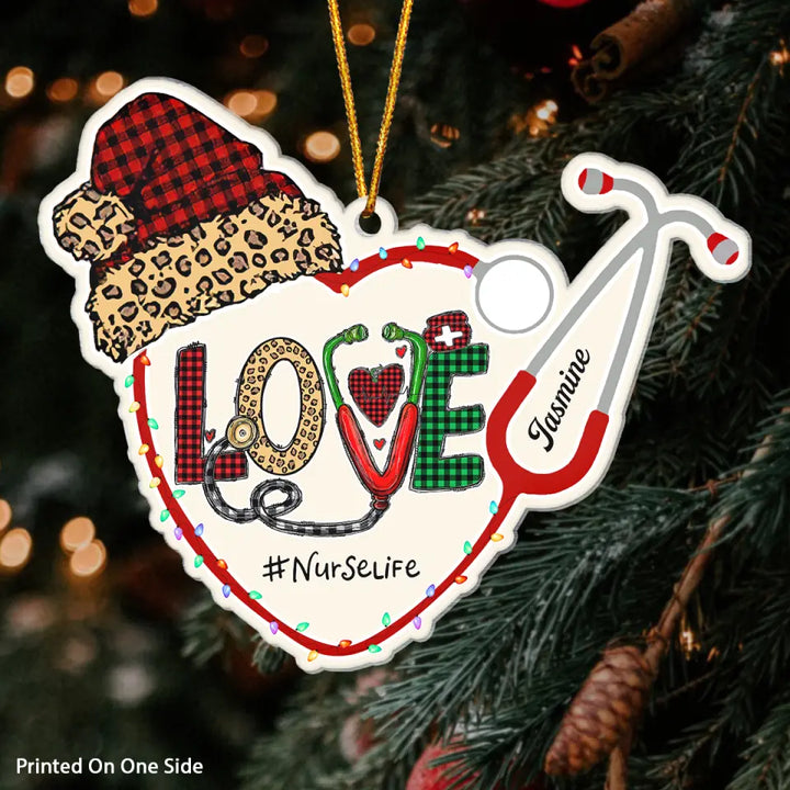 Personalized Mica Ornament - Gift For Nurse - Nurse Life ARND0014