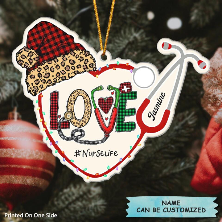 Personalized Mica Ornament - Gift For Nurse - Nurse Life ARND0014