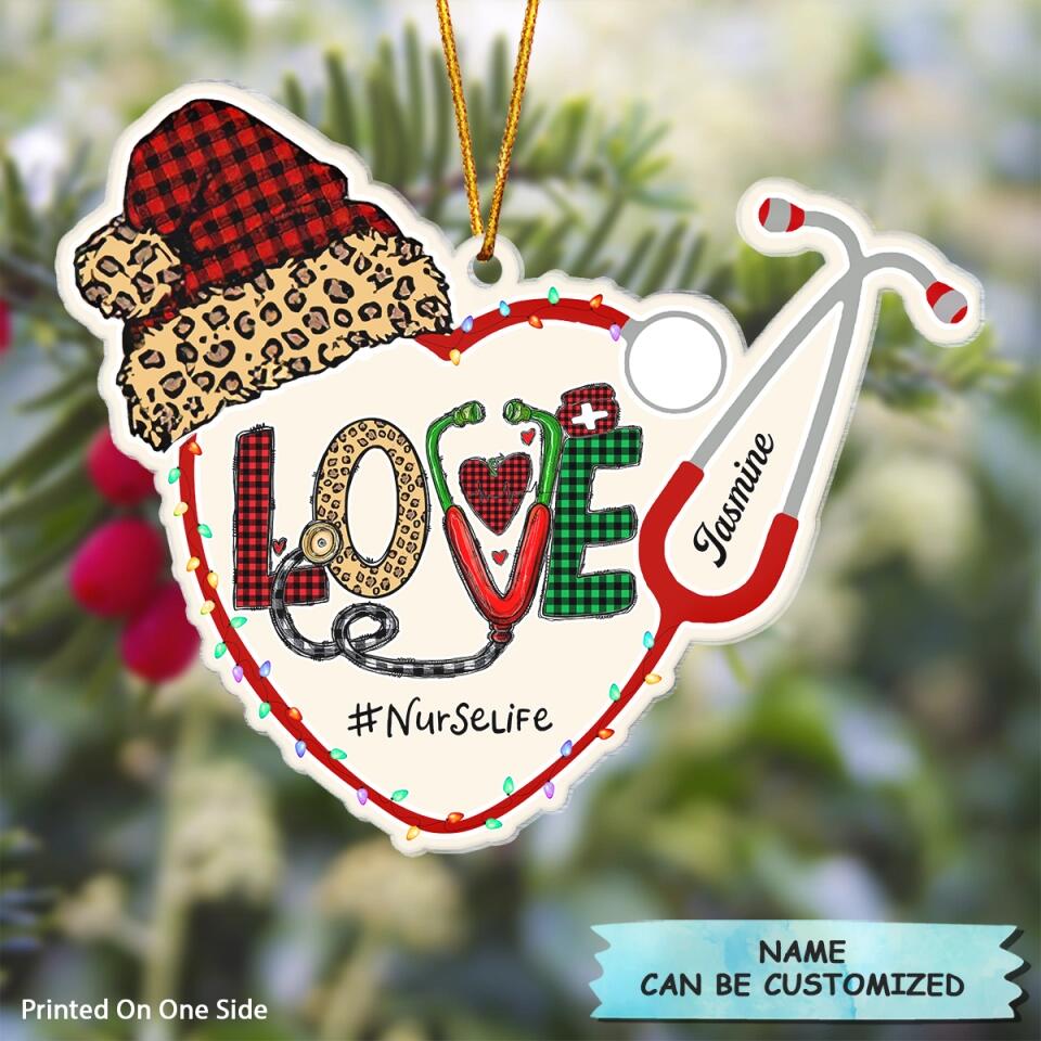 Personalized Mica Ornament - Gift For Nurse - Nurse Life ARND0014