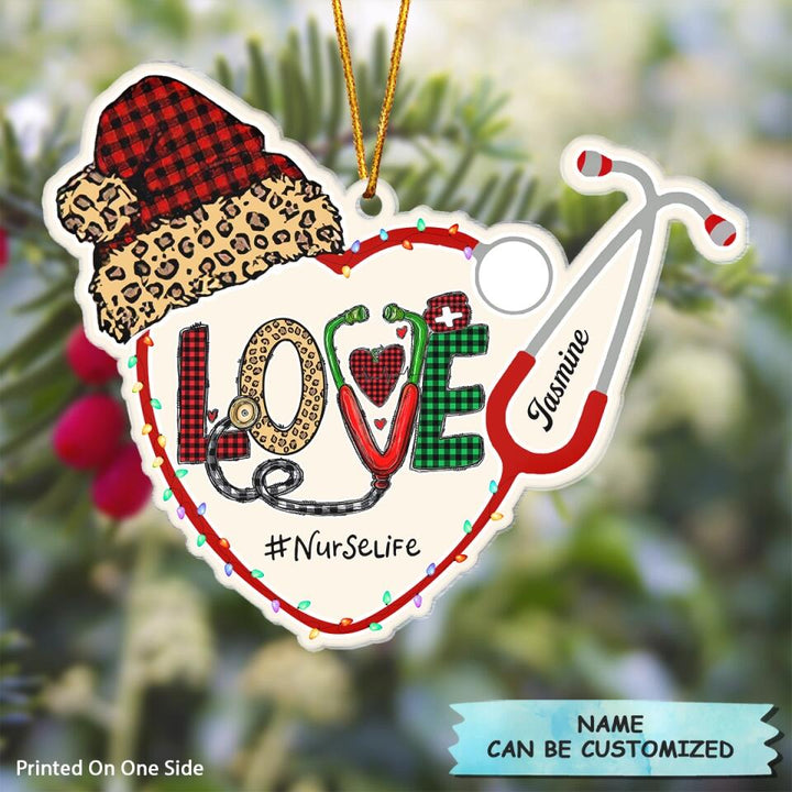 Personalized Mica Ornament - Gift For Nurse - Nurse Life ARND0014