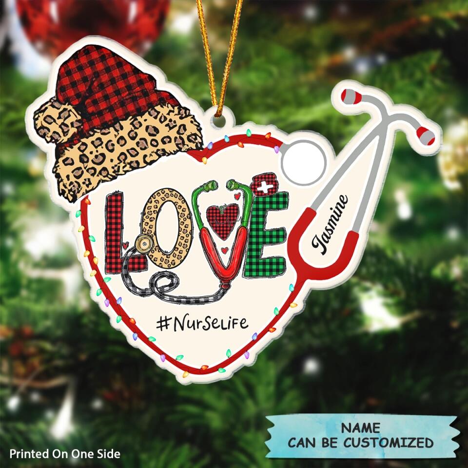 Personalized Mica Ornament - Gift For Nurse - Nurse Life ARND0014