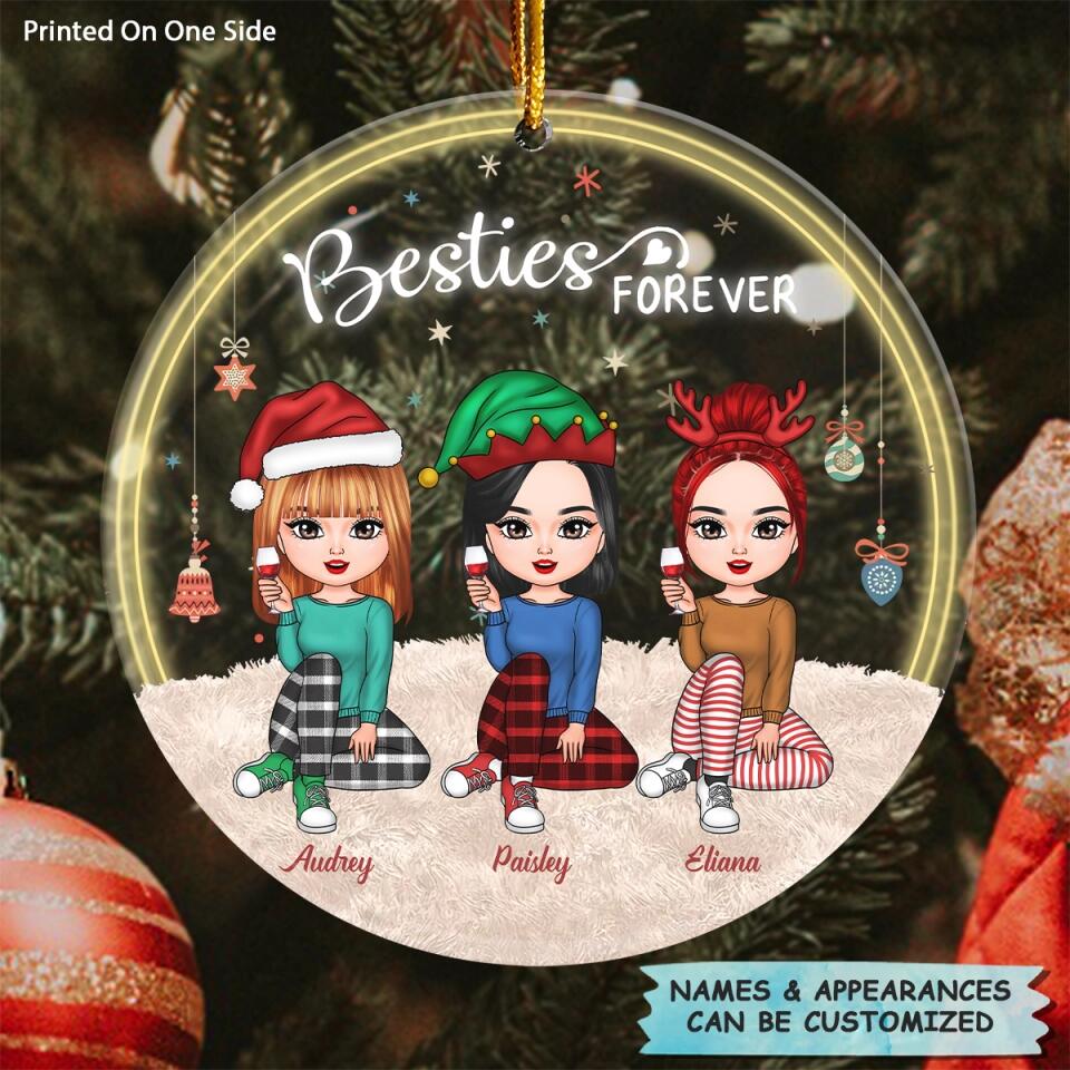 Personalized Mica Ornament - Gift For Friend - Besties Forever ARND037