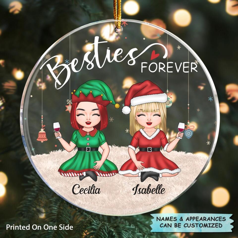 Personalized Mica Ornament - Gift For Friend - Besties Forever ARND0014