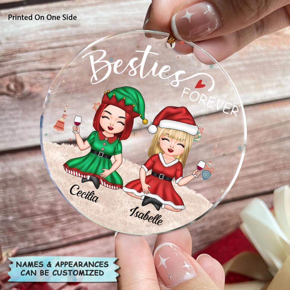 Personalized Mica Ornament - Gift For Friend - Besties Forever ARND0014