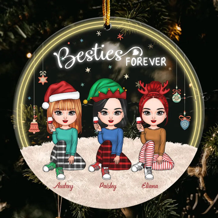 Personalized Mica Ornament - Gift For Friend - Besties Forever ARND037