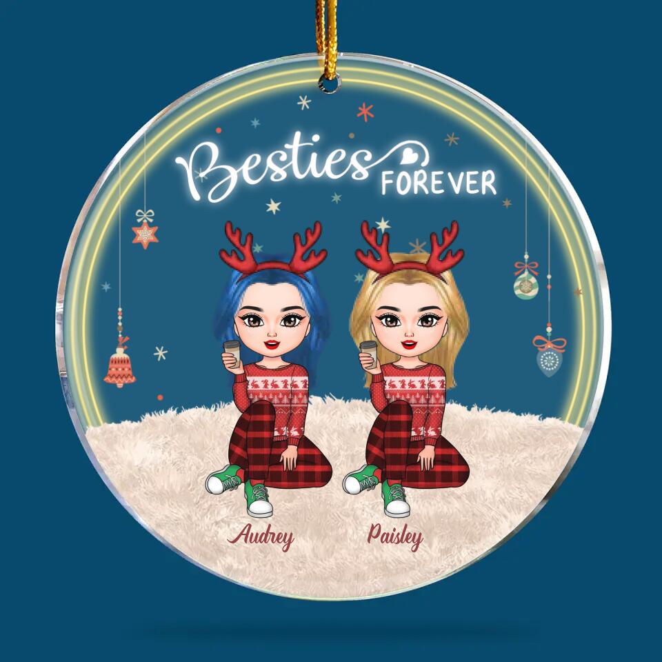 Personalized Mica Ornament - Gift For Friend - Besties Forever ARND037