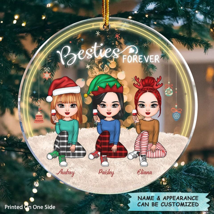 Personalized Mica Ornament - Gift For Friend - Besties Forever ARND037