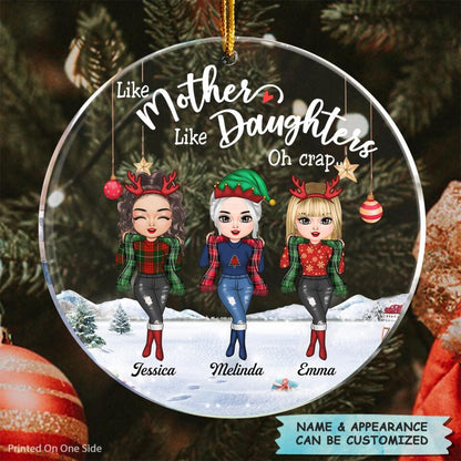 Personalized Mica Ornament - Gift For Mom - Like Mother Like Daughters ARND018