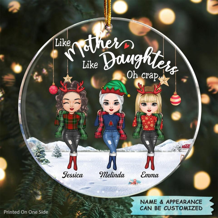 Personalized Mica Ornament - Gift For Mom - Like Mother Like Daughters ARND018