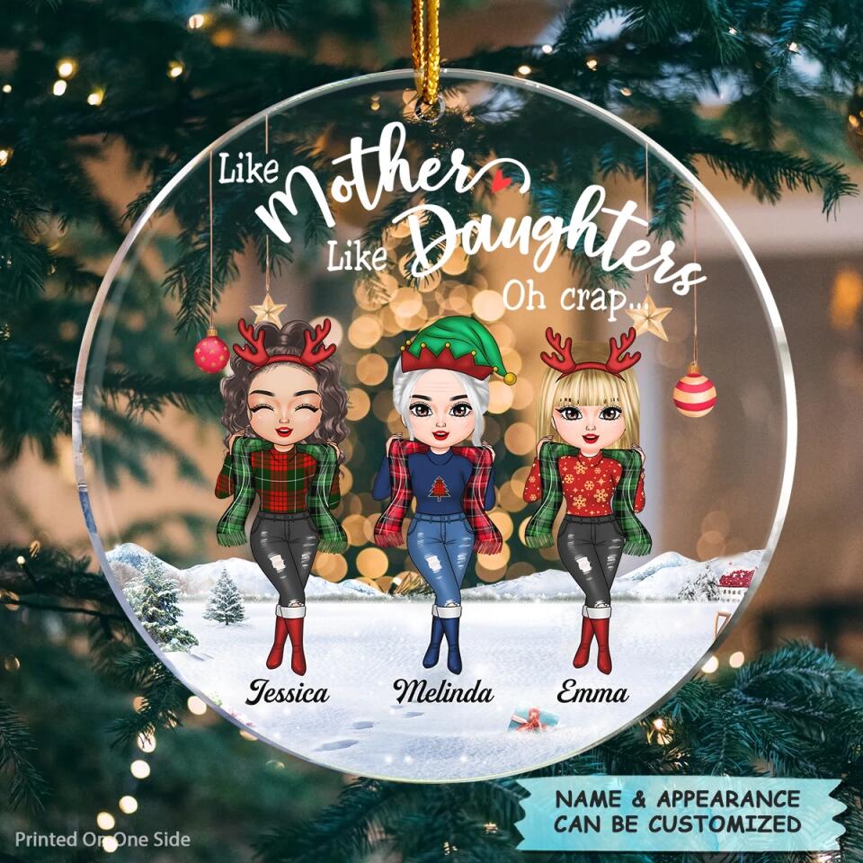 Personalized Mica Ornament - Gift For Mom - Like Mother Like Daughters ARND018