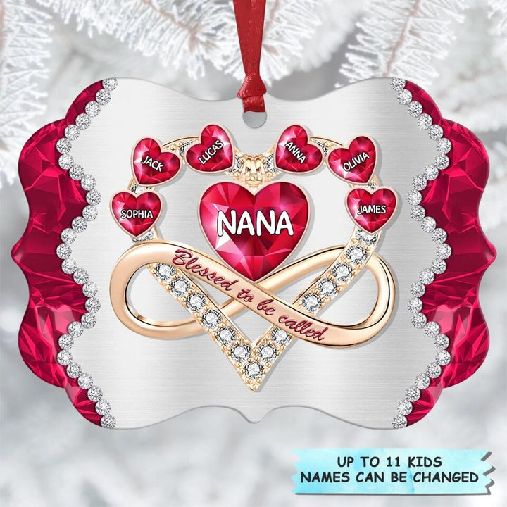 Personalized Aluminium Ornament - Gift For Grandma - Blessed To Be Called Nana ARND005
