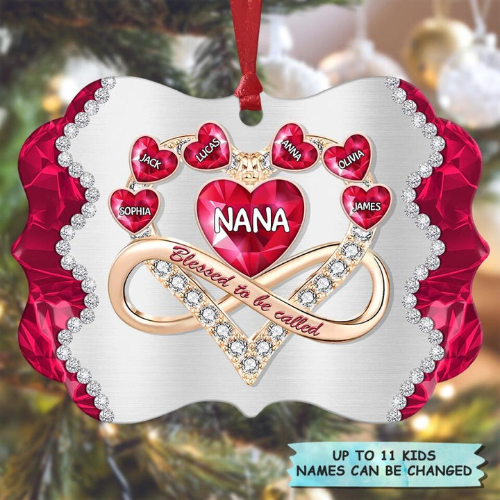 Personalized Aluminium Ornament - Gift For Grandma - Blessed To Be Called Nana ARND005