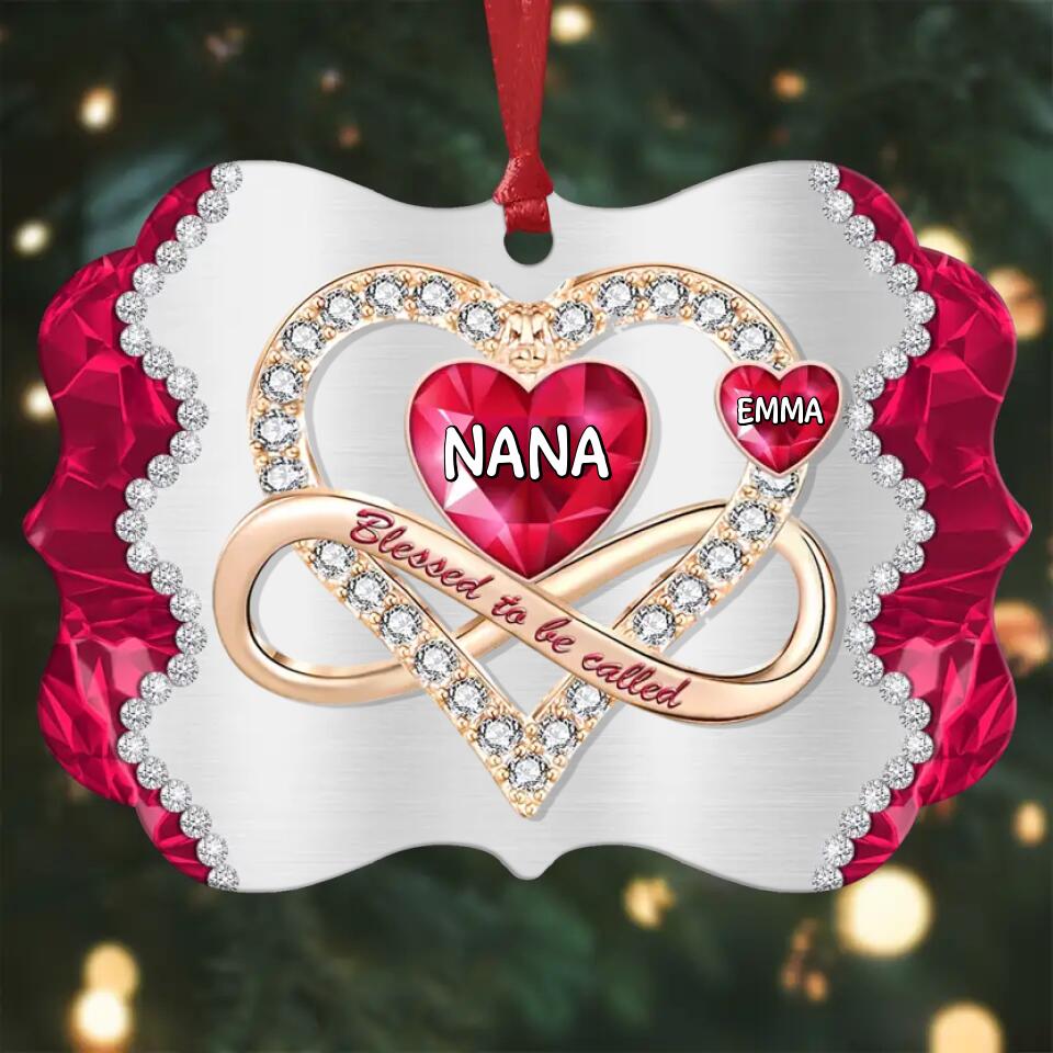 Personalized Aluminium Ornament - Gift For Grandma - Blessed To Be Called Nana ARND005