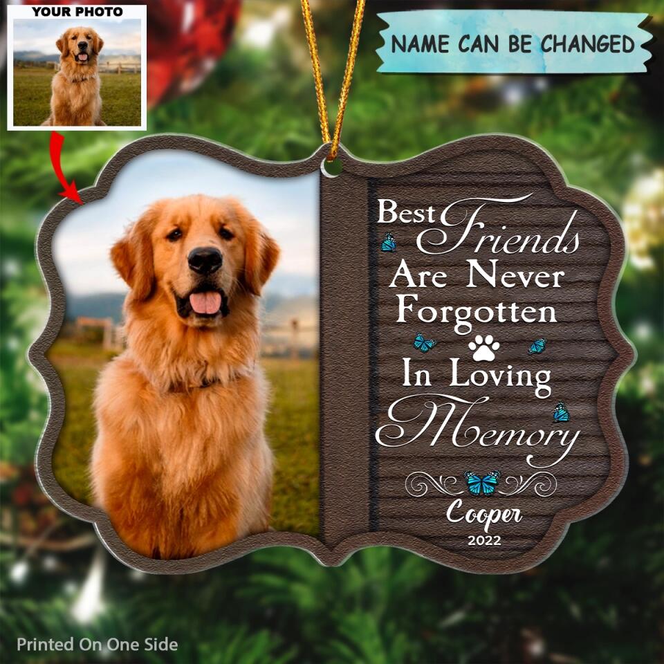 Personalized Photo Mica Ornament - Gift For Dog Lover - Best Friends Are Never Forgotten ARND037