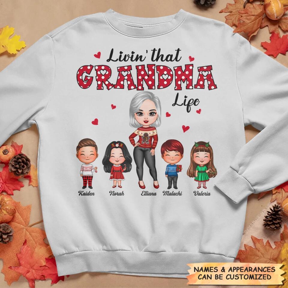 Personalized T-shirt - Gift For Grandma - Livin' That Grandma Life ARND005