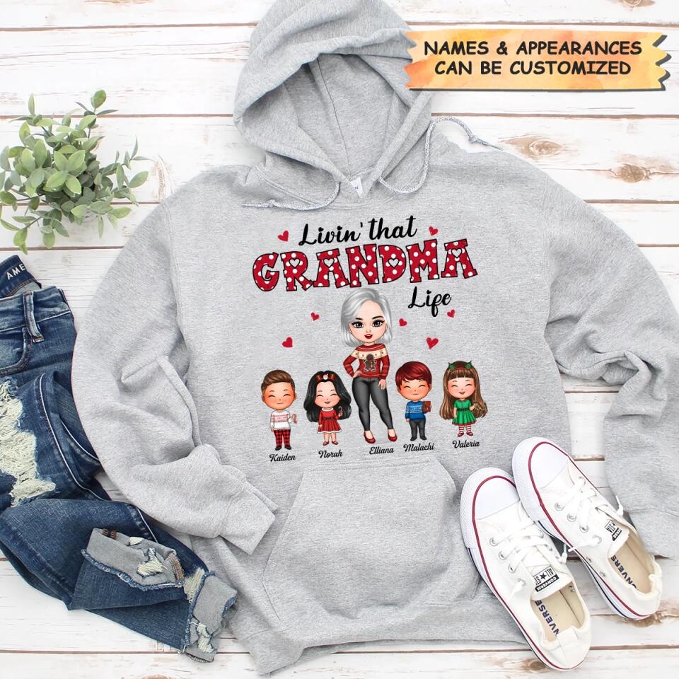 Personalized T-shirt - Gift For Grandma - Livin' That Grandma Life ARND005