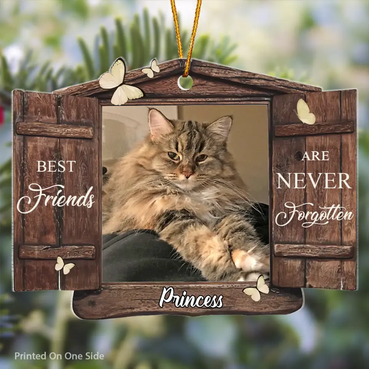 Personalized Photo Mica Ornament - Gift For Pet Lover - Best Friends Are Never Forgotten ARND0014