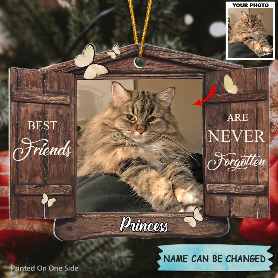 Personalized Photo Mica Ornament - Gift For Pet Lover - Best Friends Are Never Forgotten ARND0014