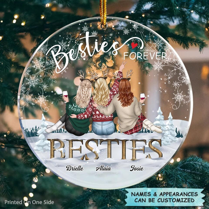 Personalized Mica Ornament - Gift For Friend - Besties Forever ARND036