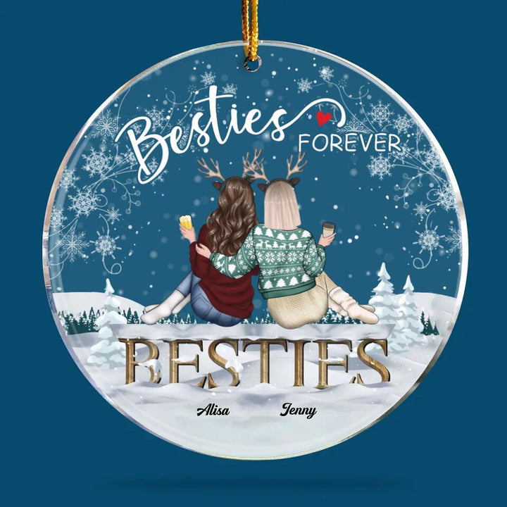 Personalized Mica Ornament - Gift For Friend - Besties Forever ARND036