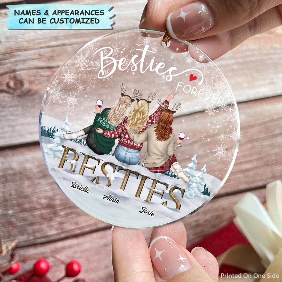 Personalized Mica Ornament - Gift For Friend - Besties Forever ARND036