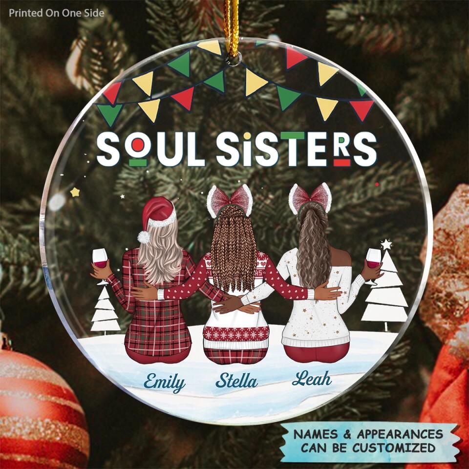 Personalized Mica Ornament - Gift For Friend - Soul Sisters ARND0014