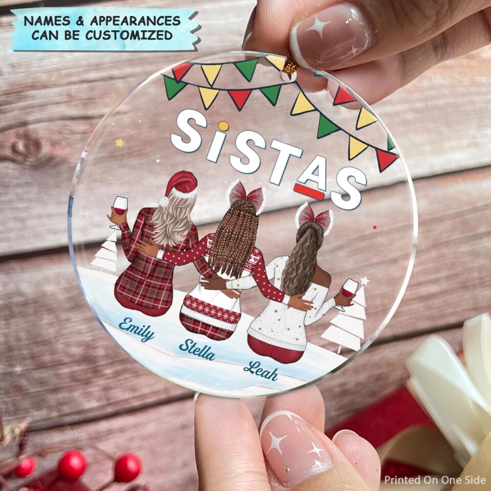 Personalized Mica Ornament - Gift For Friend - Soul Sisters ARND0014
