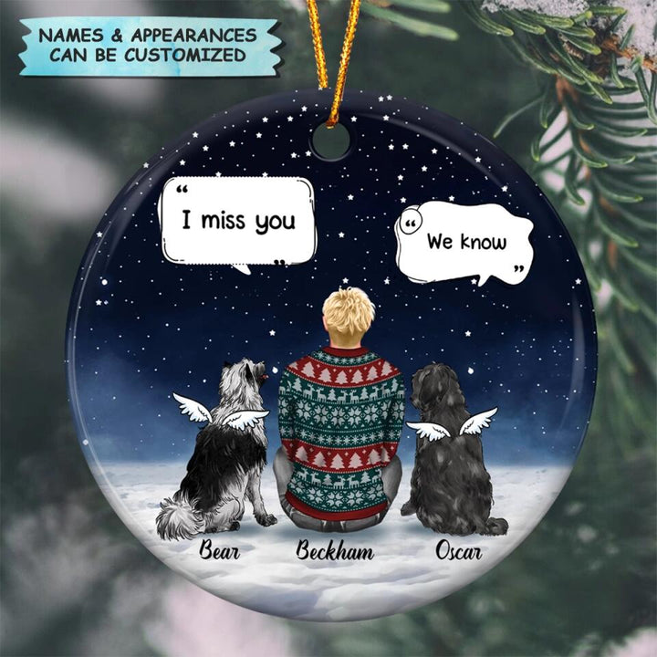 Personalized Ceramic Ornament - Gift For Pet Lover - Memorial Pet ARND037