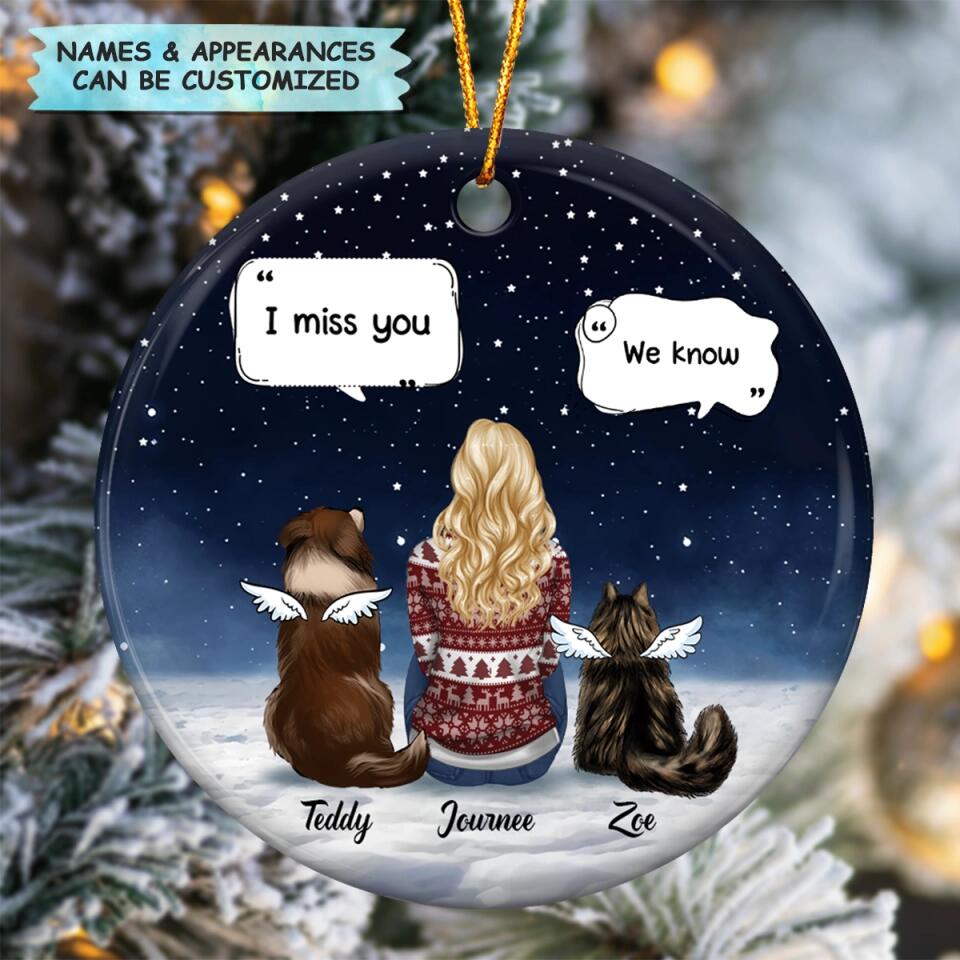 Personalized Ceramic Ornament - Gift For Pet Lover - Memorial Pet ARND037