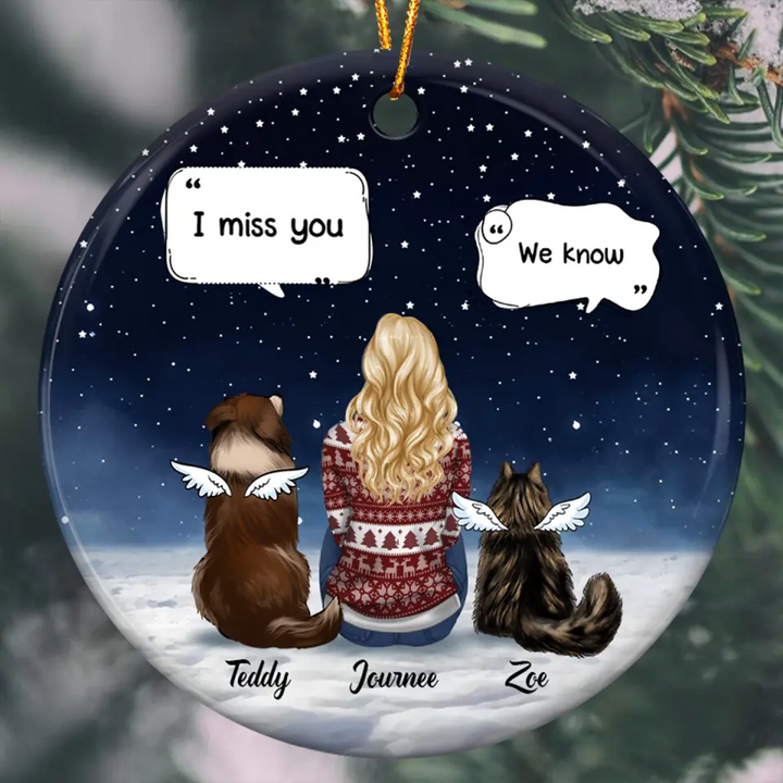 Personalized Ceramic Ornament - Gift For Pet Lover - Memorial Pet ARND037