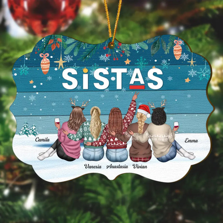Personalized Wood Ornament - Gift For Friend - Soul Sisters