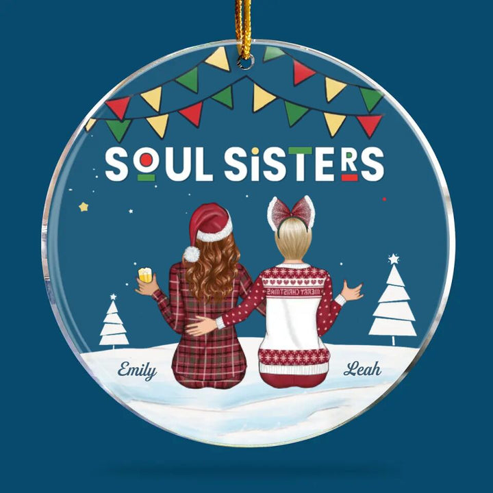 Personalized Mica Ornament - Gift For Friend - Soul Sisters ARND0014