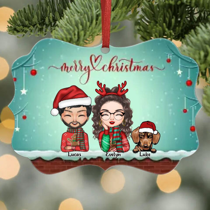 Personalized Aluminium Ornament - Gift For Dog Lover, Dog Mom - Merry Christmas